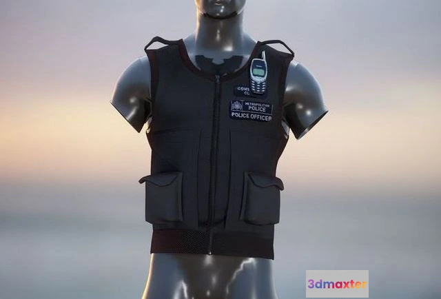 1526912 - PBR Game 3D Models - Realistic Police Vest 3D Max