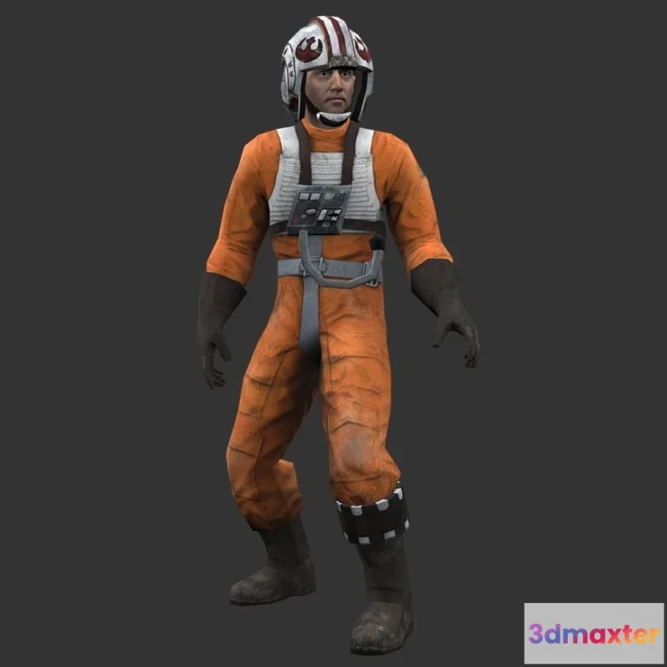1526928 - PBR Game 3D Models - Rebel Pilot 3D Max