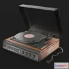 1526942 - PBR Game 3D Models - Record player 3D Max
