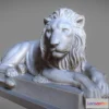 1526944 - PBR Game 3D Models - Recumbent Lion 3D Max