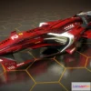 1526952 - PBR Game 3D Models - Red Ship F1 2050 Prototype 3D Max