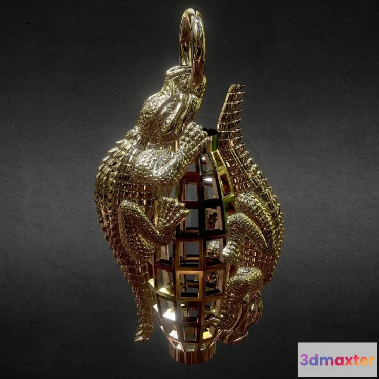 1526968 - PBR Game 3D Models - Reptiles On Bug Zapper For Tritium Glow Pendant 3D Max