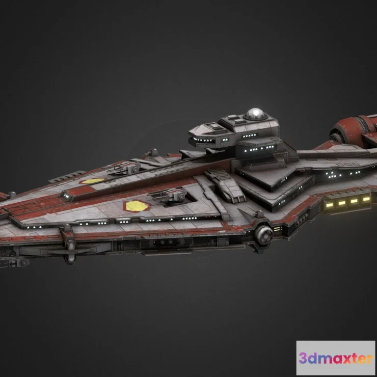 1526974 - PBR Game 3D Models - Republic Arquitens Frigate Collabcommission 3D Max