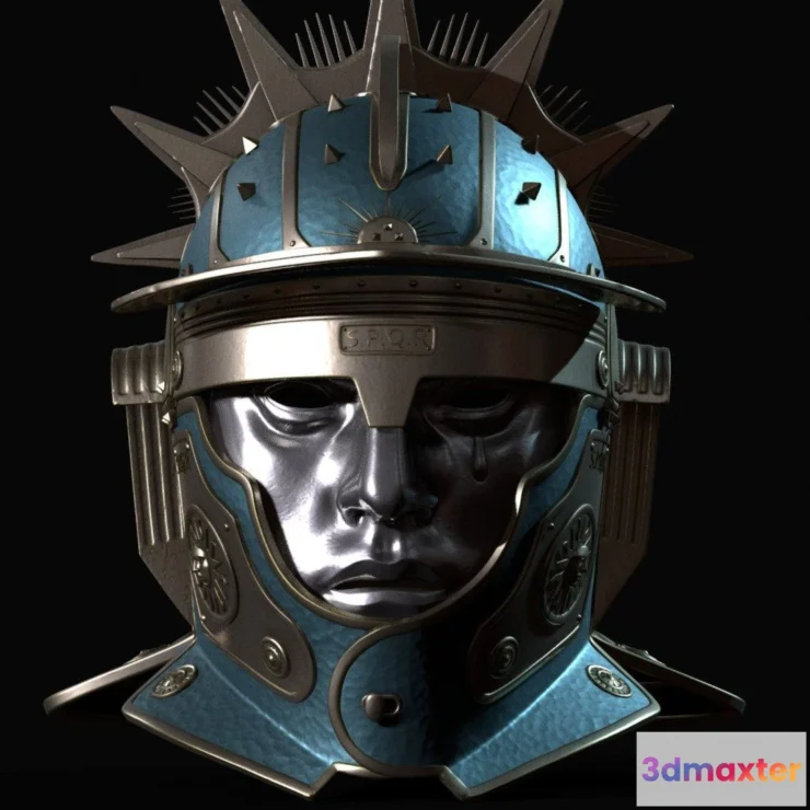 1526980 - PBR Game 3D Models - Restitutor Orbis Sol Invictus Helmet 3D Max
