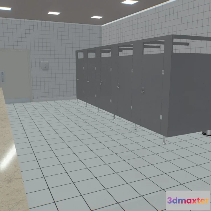 1526982 - PBR Game 3D Models - Restroom Props 3D Max