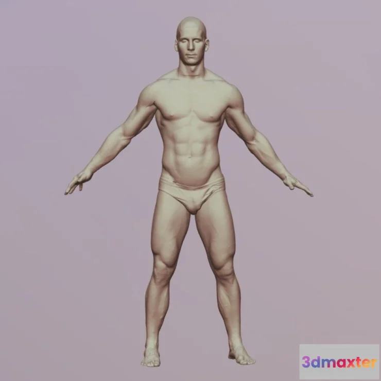 1527008 - PBR Game 3D Models - Richard 3D Scan Of Nude 3D Max