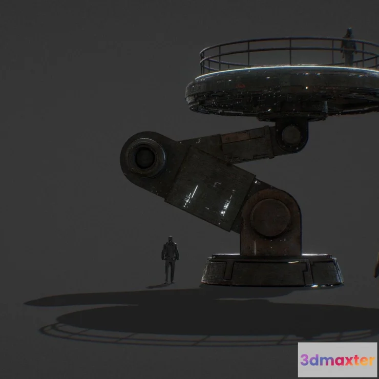 1527014 - PBR Game 3D Models - Rigged Sci Fi Lift Mobile Platform Elevator 3D Max