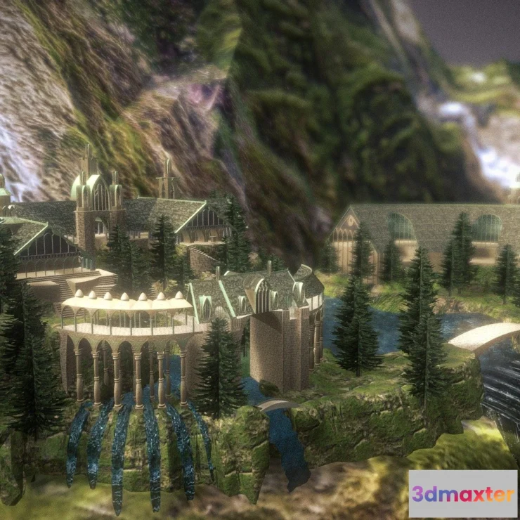 1527018 - PBR Game 3D Models - Rivendell Imladris 3D Max