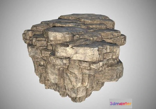 1527042 - PBR Game 3D Models - Rock stone 01 3D Max