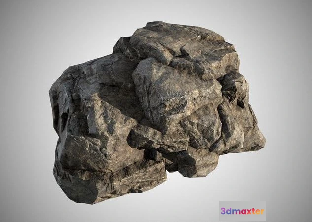 1527046 - PBR Game 3D Models - Rock stone 03 3D Max