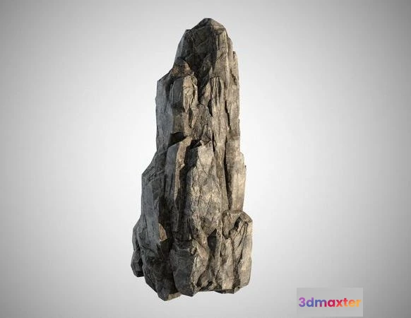 1527048 - PBR Game 3D Models - Rock stone 04 Low-poly 3D Max