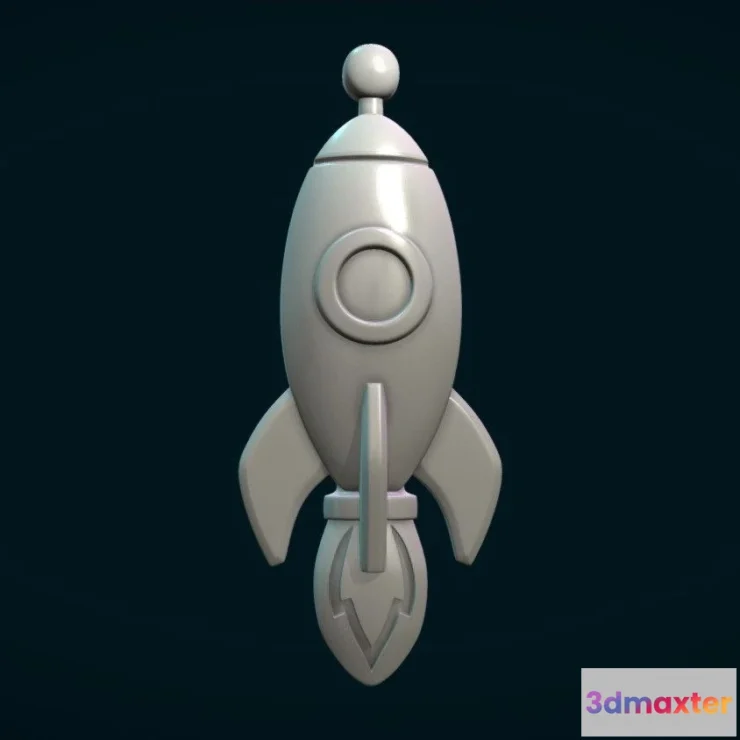 1527050 - PBR Game 3D Models - Rocket Bas Relief 3D Max