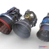 1527052 - PBR Game 3D Models - Rocket Engines 3D Max