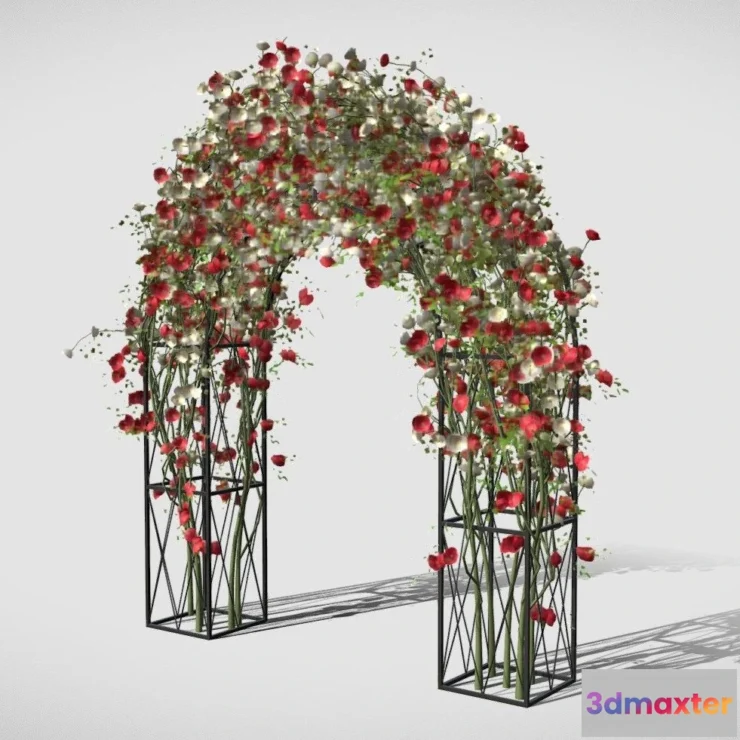 1527088 - PBR Game 3D Models - Rose Arch 3D Max