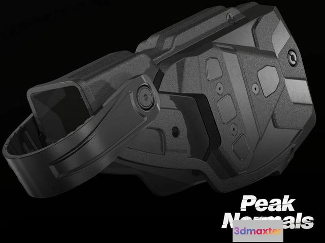 1527096 - PBR Game 3D Models - ROTO Extrem Taser X2 UBM Radar 1957 Holster 3D Max