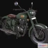 1527102 - PBR Game 3D Models - Royal Enfield Classic 500 3D Max