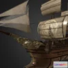 1527132 - PBR Game 3D Models - Sailboat Ship 3D Max