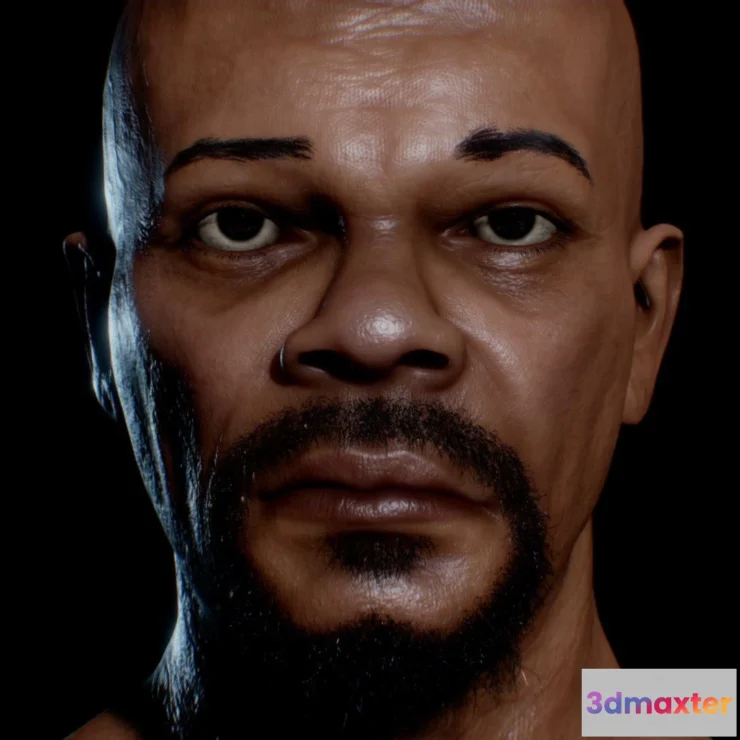 1527154 - PBR Game 3D Models - Samuel L Jackson 3D Model 3D Max