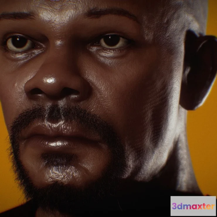 1527156 - PBR Game 3D Models - Samuel L Jackson 3D Max