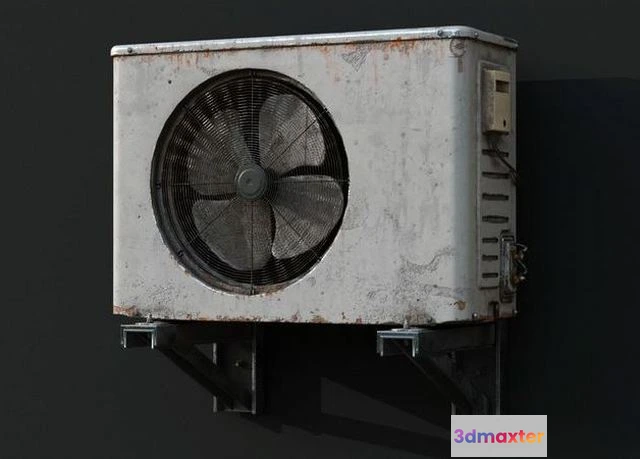 1527170 - PBR Game 3D Models - AC-Unit air conditioner on wall 3D Max