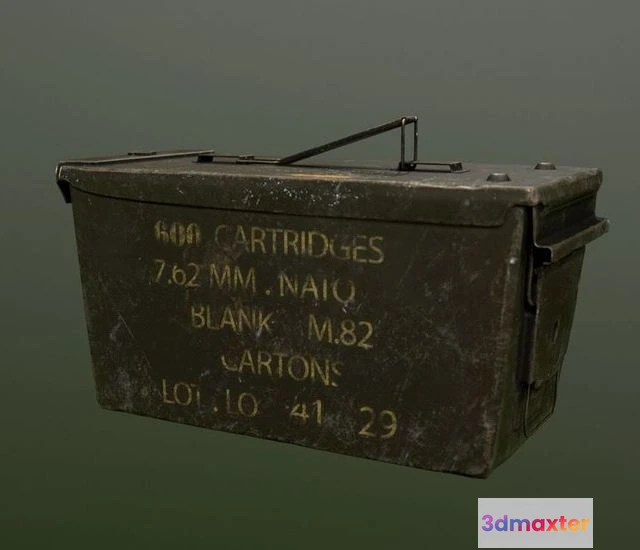 1527176 - PBR Game 3D Models - Ammo Box 3D Max