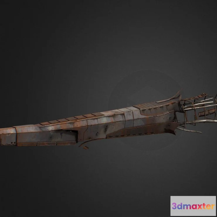 1527178 - PBR Game 3D Models - Ancient Derelict 01 3D Max