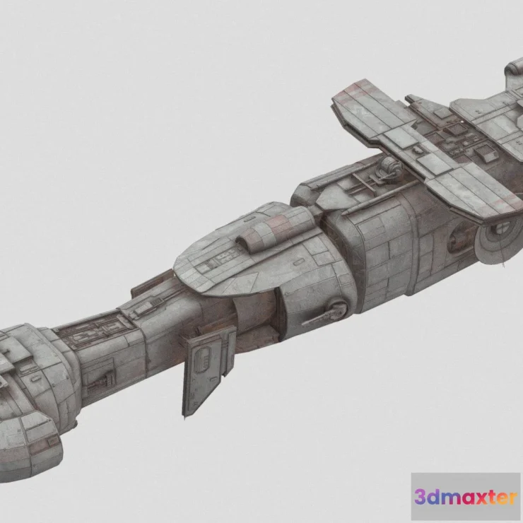 1527222 - PBR Game 3D Models - Brahatok Class Gunship Star Wars 3D Max
