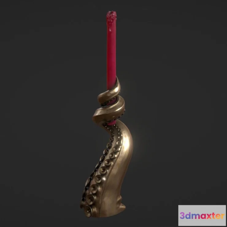 1527238 - PBR Game 3D Models - Candlle In Tentacle 3D Max