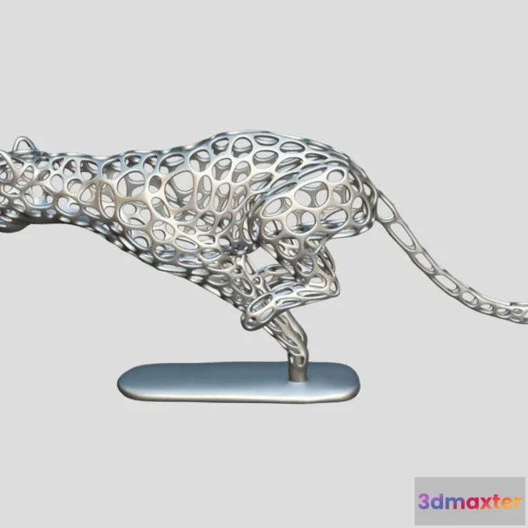 1527274 - PBR Game 3D Models - Cheetah Voronoi Wireframe For 3D Print 3D Max