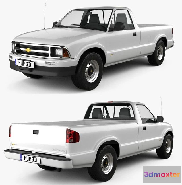 1527280 - PBR Game 3D Models - Chevrolet S10 Single Cab Long Bed 1994 3D Max