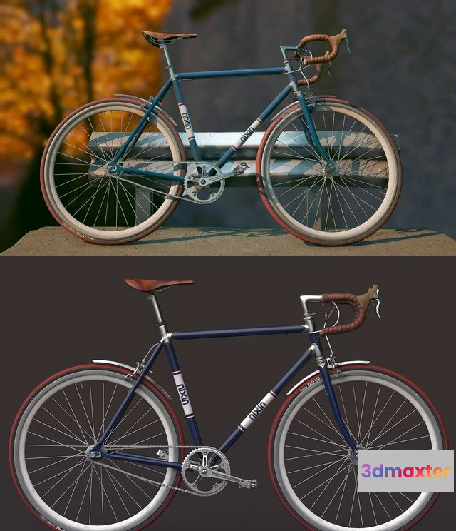 1527300 - PBR Game 3D Models - Classic Road Bike 3D Max