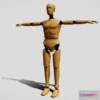 1527324 - PBR Game 3D Models - Crash Test Dummy Standing 3D Max