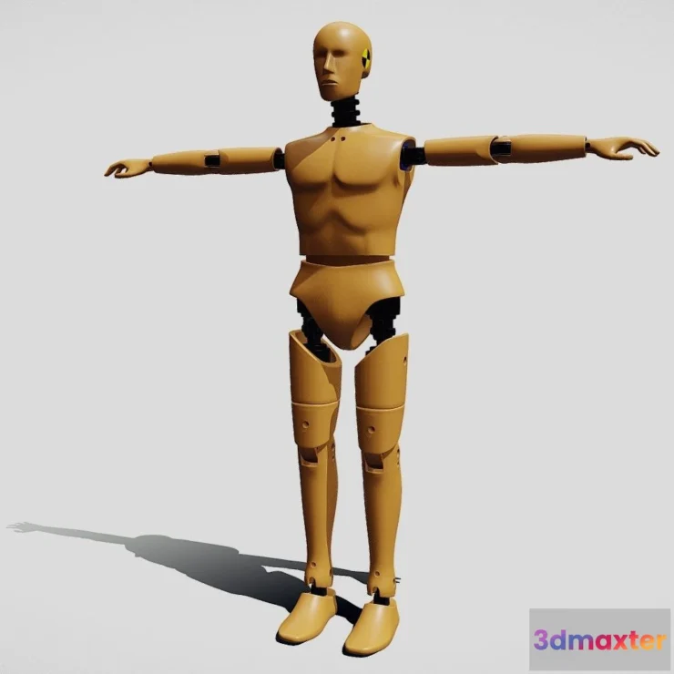 1527324 - PBR Game 3D Models - Crash Test Dummy Standing 3D Max