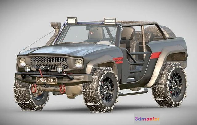 1527326 - PBR Game 3D Models - Customizable Suv 4×4 Offroad Vehicle 3D Max