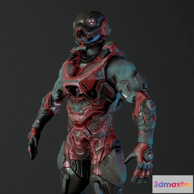 1527330 - PBR Game 3D Models - Cybernetist Game Ready Rigged Character 3D Max