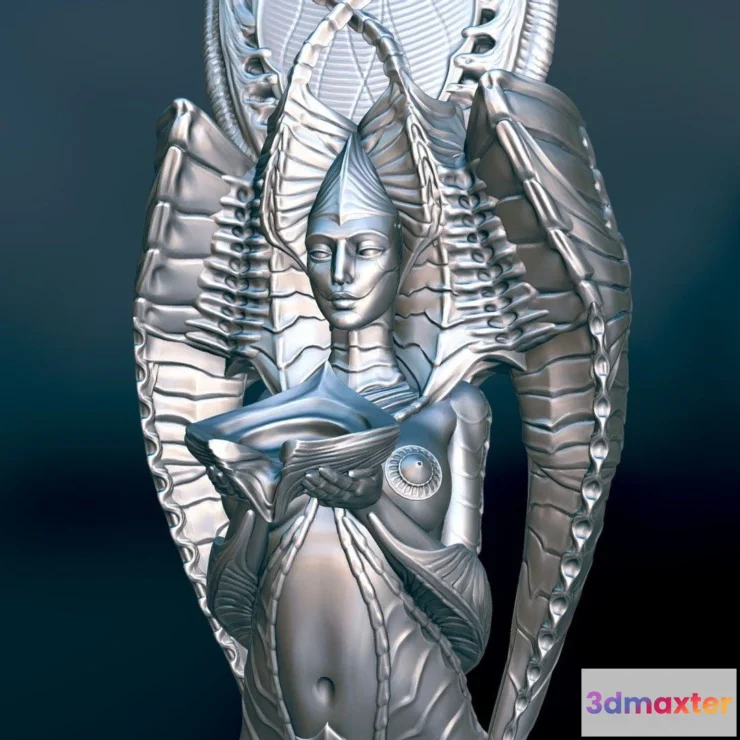 1527334 - PBR Game 3D Models - Dark Godess Statuette 3D Printing 3D Max