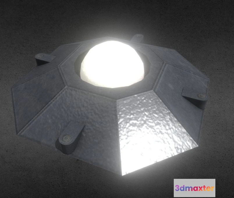 1527356 - PBR Game 3D Models - Deathstar Hangar Floorlight 3D Max