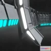 1527360 - PBR Game 3D Models - Deathstar Hangar Wall Details 3D Max