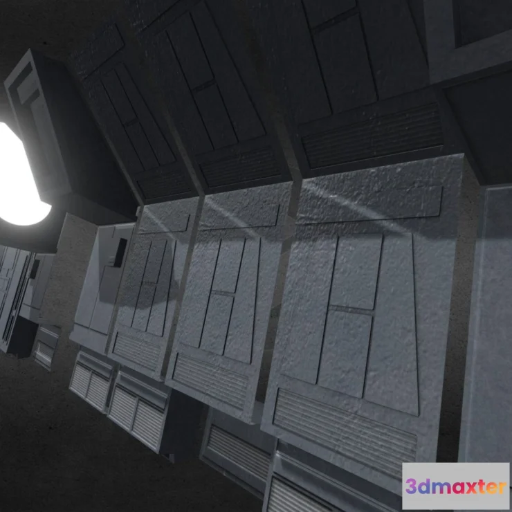1527366 - PBR Game 3D Models - Deathstar Wallpanels Group 3 3D Max
