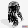 1527370 - PBR Game 3D Models - Dense Long Female Hair 3D Max