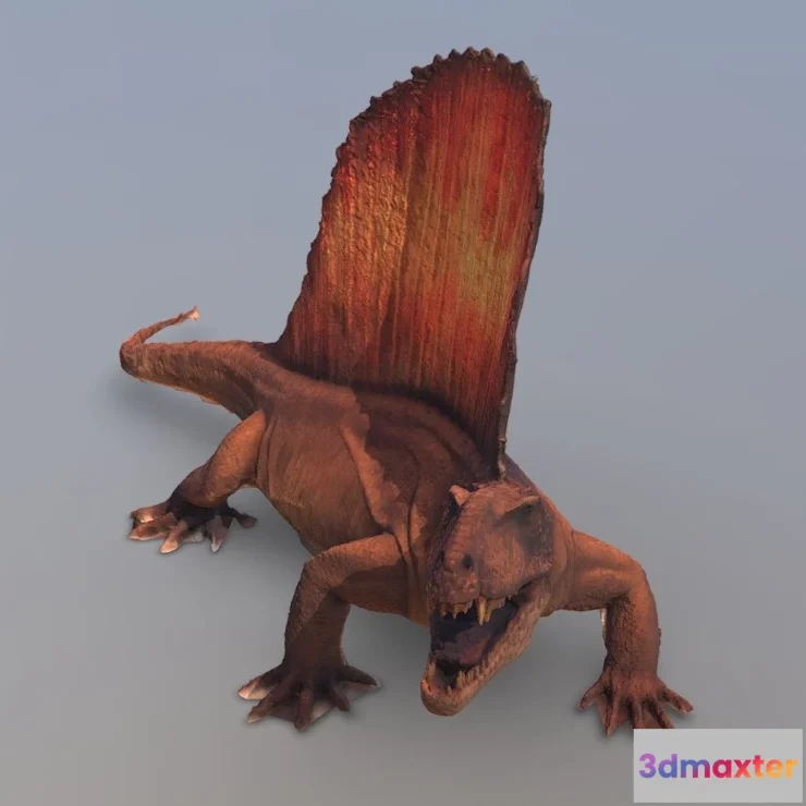 1527376 - PBR Game 3D Models - Dimetrodon Dinosuar Photogrammetry 3D Max