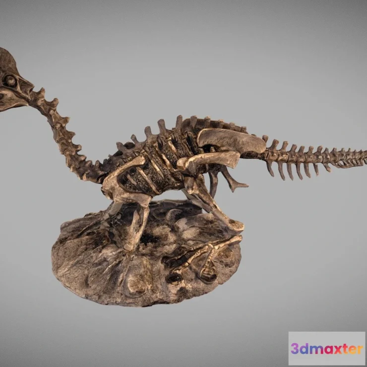 1527382 - PBR Game 3D Models - Dinosaur Fossil Statue 3D Max