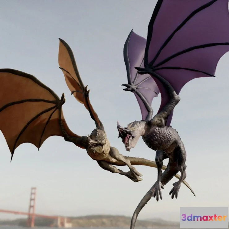 1527434 - PBR Game 3D Models - Dragoneswacom Final Entry Pose1 3D Max