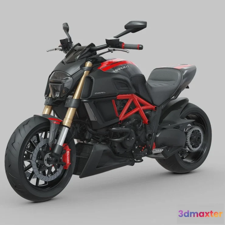 1527450 - PBR Game 3D Models - Ducati Diavel 3D Max