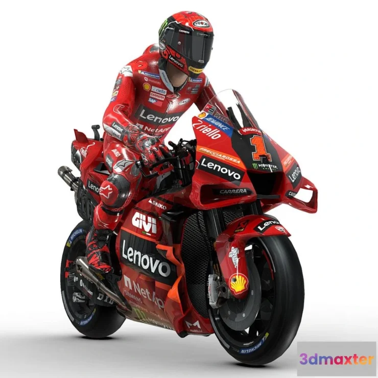 1527452 - PBR Game 3D Models - Ducati GP23 3D Max