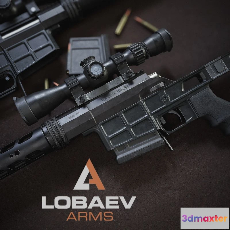 1527458 - PBR Game 3D Models - DVL-10 sniper rifle 3D Max