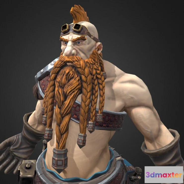 1527462 - PBR Game 3D Models - Dwarf Blacksmith 3D Max