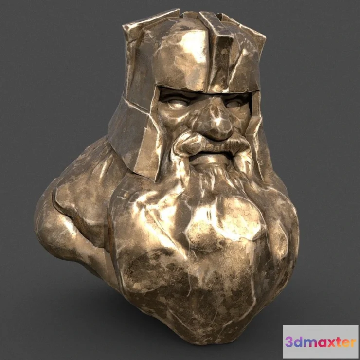 1527468 - PBR Game 3D Models - Dwarf Statue 3D Max
