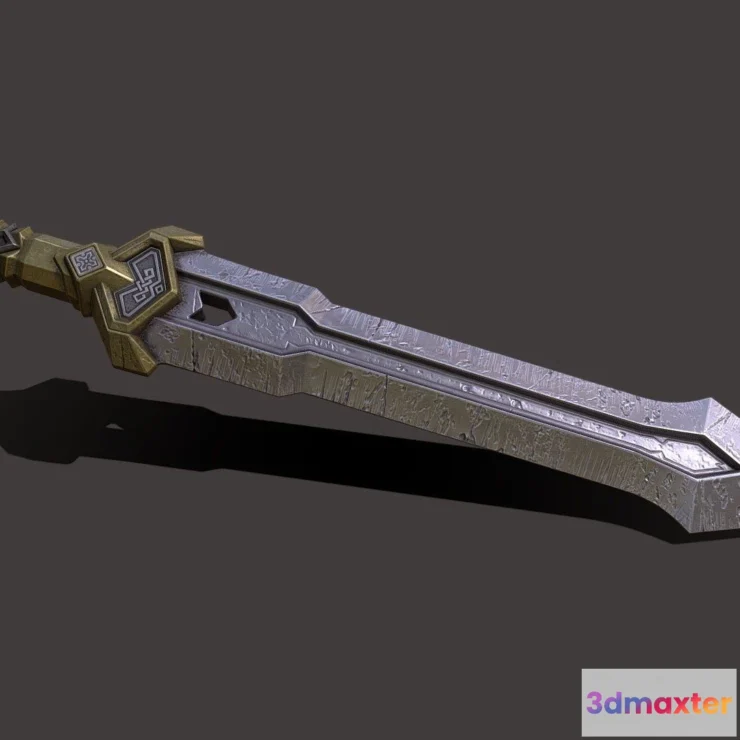1527476 - PBR Game 3D Models - Dwarven Sword 3D Max