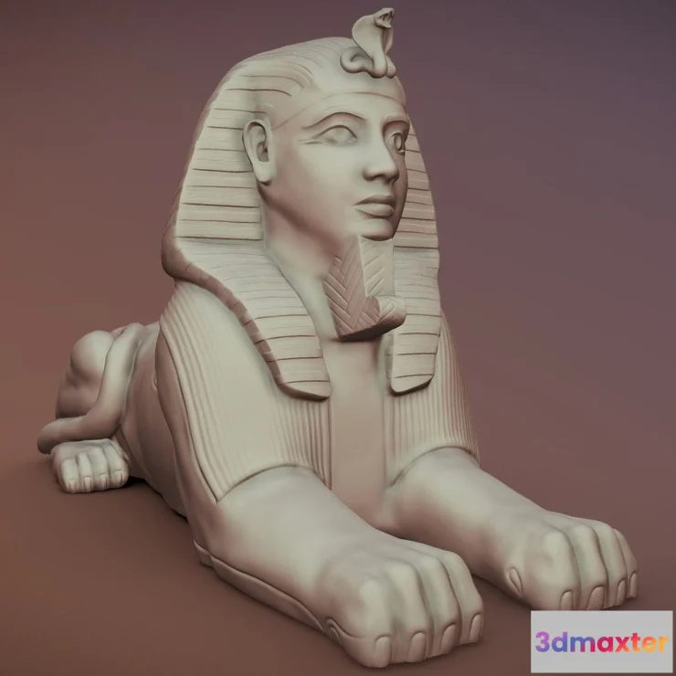 1527510 - PBR Game 3D Models - Egyptian Sphinx 3D Printable 3D Max